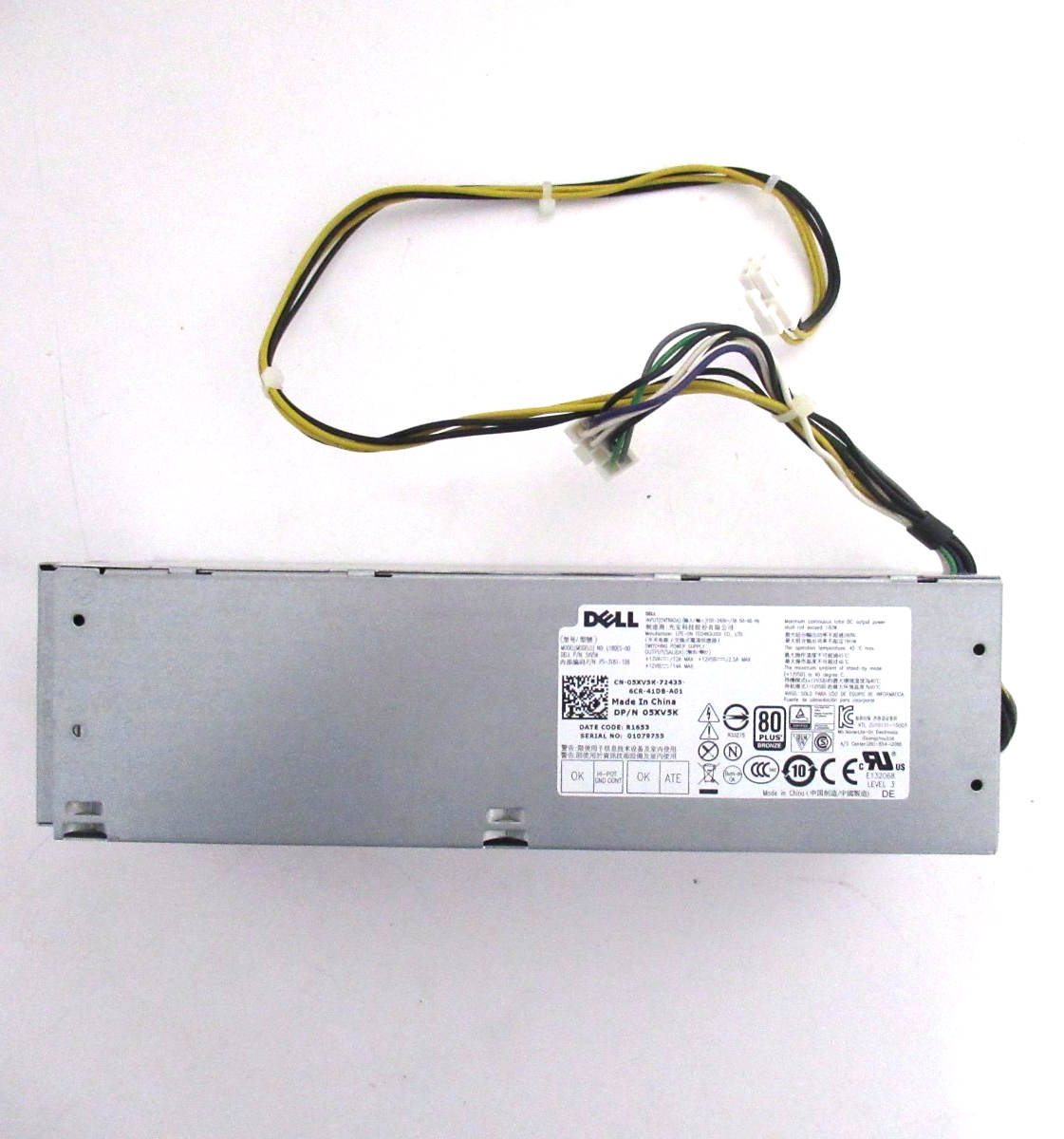 180W Power Supply for Dell OptiPlex 3040, 5040, 7040 SFF - 9XD51