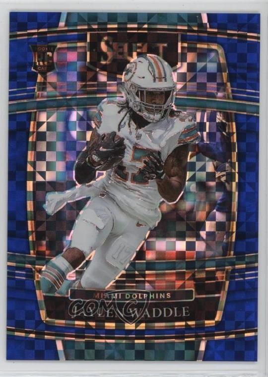2021 Panini Select Concourse Blue Prizm 139/199 Jaylen Waddle #48 11n6