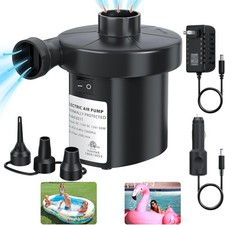 Air Pump Electric Air Pump for Inflatables Air Mattress Pump with 3 Nozzles