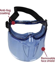 KleenGuard V90 Face Shields Anti-Fog Blue Frame Clear Lens