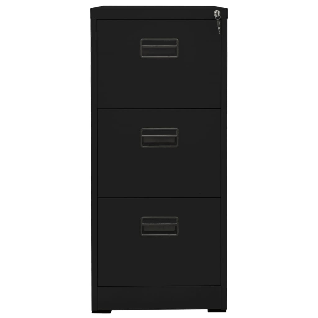 Schedario Nero 46x62x102,5 cm in Acciaio 2404717