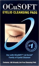 OCuSOFT Dry Replacement Pads for Eyelid 100 Count (Pack of 1), White 