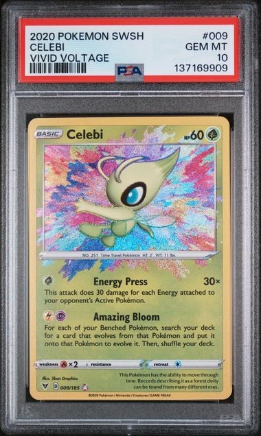 PSA 10 Celebi Amazing Rare 009/185 Vivid Voltage