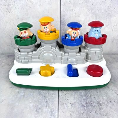 VTG Chicco Castle Pop-Up Pounder Developmental Baby Toy Chico Works VIDEO