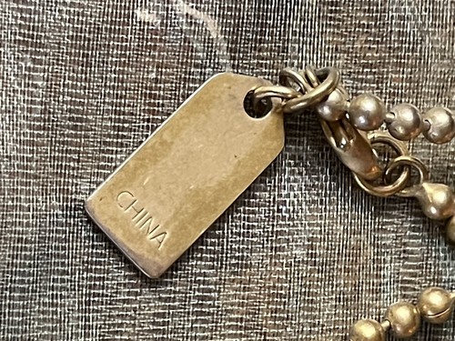 2"x2" Coach Glass & Gold Metal Cross on 26" Gold Metal Chain - Picture 7 of 7