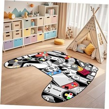 Gamer Rug for Boys Room - Gaming Rugs for Boys Bedroom Game Controllers Themed