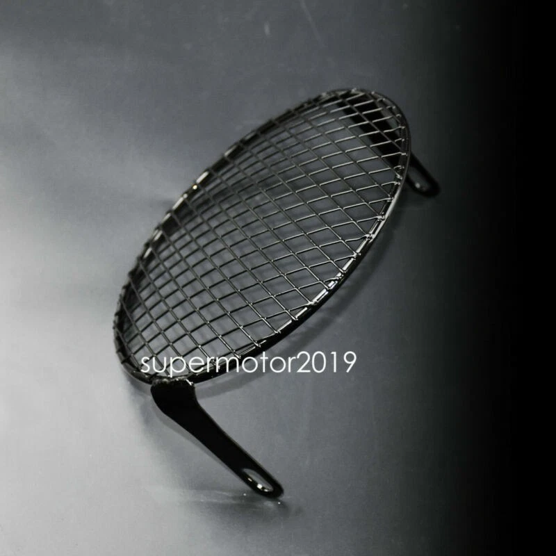 6.7" Motorcycle Grill Mount Headlight Lamp Front Cover Mask Fit For Jeep Yamaha - Image 3 of 4