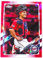 2021 Topps Chrome SAPPHIRE #US180 Ben Rortvedt (RC) ROOKIE RED REFRACTOR 5/5