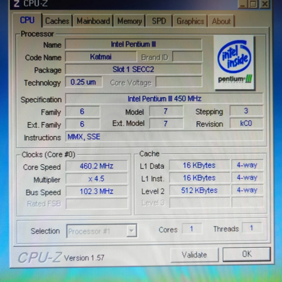 Windows 98 DOS ECS SiS-620 Slot 1 Motherboard Pentium III 450MHz 512MB PCI ISA - Image 4 of 4