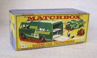 Repro Box Matchbox King Size K- 5 Racing Car Transporter