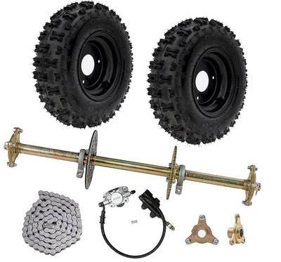 810mm 32'' Rear Axle Kit 6'' Wheels Brake Assembly for Go kart Golf Cart Trike ATV