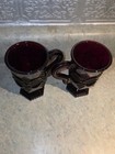Vintage AVON 1876 CAPE COD COLLECTION RUBY RED PEDESTAL MUGS Set of 4  — photo 8