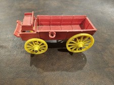 Vintage Auburn Rubber Red Wagon Buckboard Western Playset