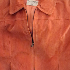 Pamela McCoy Collections Pink Zip Leather Jac...
