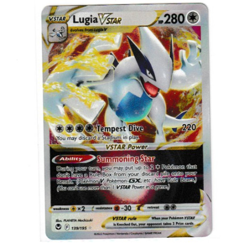Lugia Vstar 139/195 Silver Tempest NM Full Art Pokemon Card