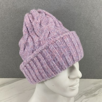 Free People Light Violet Lilac Cuff Cable Knit Soft Hat Beanie Urban Outfitters