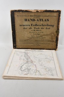 C35E48 Bundle Old Maps including Africa Asia including Hand Atlas Leipzig 1855
