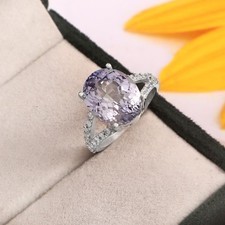 Bague De Fiançailles Ronde En Saphir Ceylan Bleu Et Bague De Mariage Pour Elle