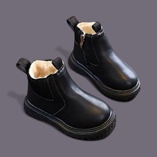 BN - Kids Winter Fleece Lined Ankle Boots - Black CN 29  US 10