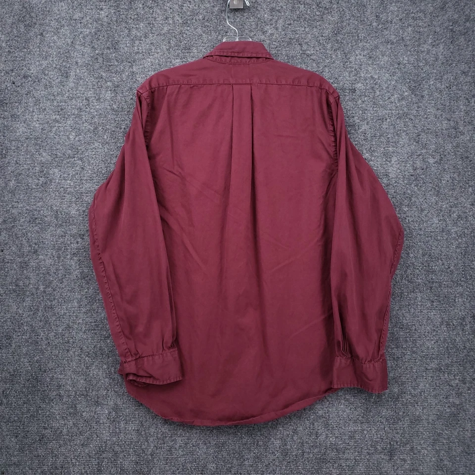 Camisa Brooks Brothers con botones para hombre M mediana roja manga larga cuello regente Foto 2 de 4