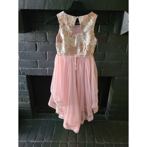 Speechless kids jacquard bodice formal hi low pink dress Sz 8 - Picture 6 of 6