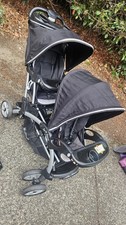 Baby Trend Sit N Stand Double Stroller Black Gray Tandem Stroller w/ Parent Tray