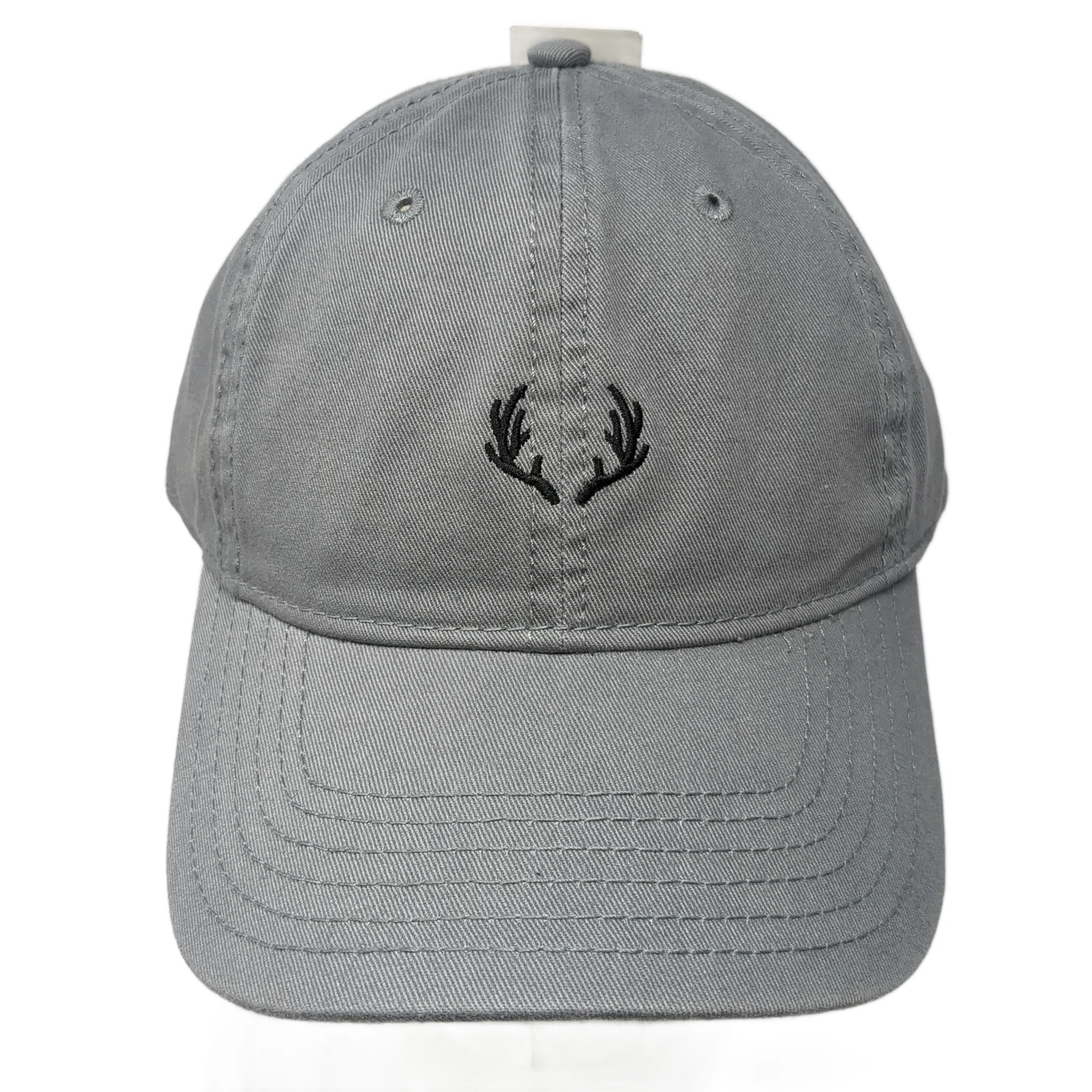 Antler Slideback Baseball Hat Gray One Size Adjustable Embroidered W/Tags