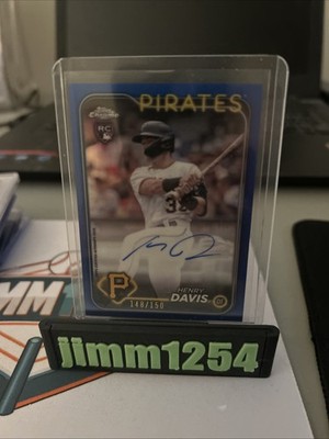 2024 Topps Chrome - Rookie Autographs Henry Davis #RA-HAD Blue Refractor /150...