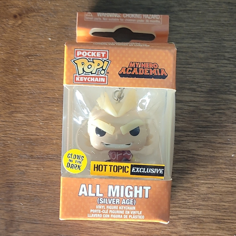 Funko Glow-in-the-Dark Pocket Pop! Keychain All Might Hot Topic Exclusive