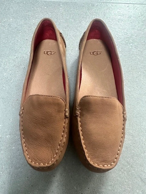 Mocassino da guida donna UGG Milana in pelle marrone taglia US 6 5
