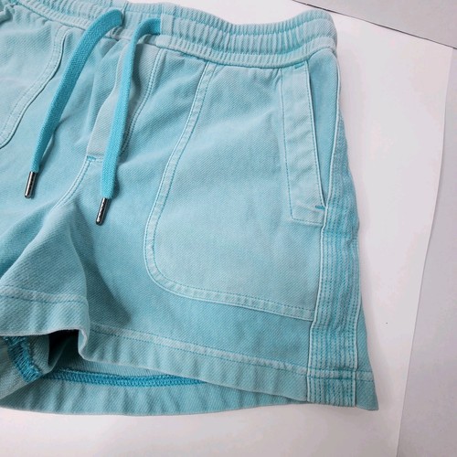 Athleta Shorts Damen XS türkis blau Farallon Stretch Strick Pull On Kordelzug Loun - Bild 7 von 14