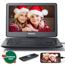 19" Portable DVD CD Player with 16" Large Screen Battery Remote Control HDMI USB