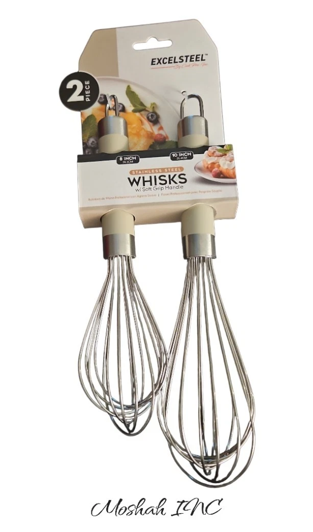 WHISKS SILVER/White Coating 2 Piece