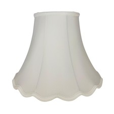 Royal Designs Scalloped Bell Designer Lamp Shade White 6.5 x 12 x 10.25