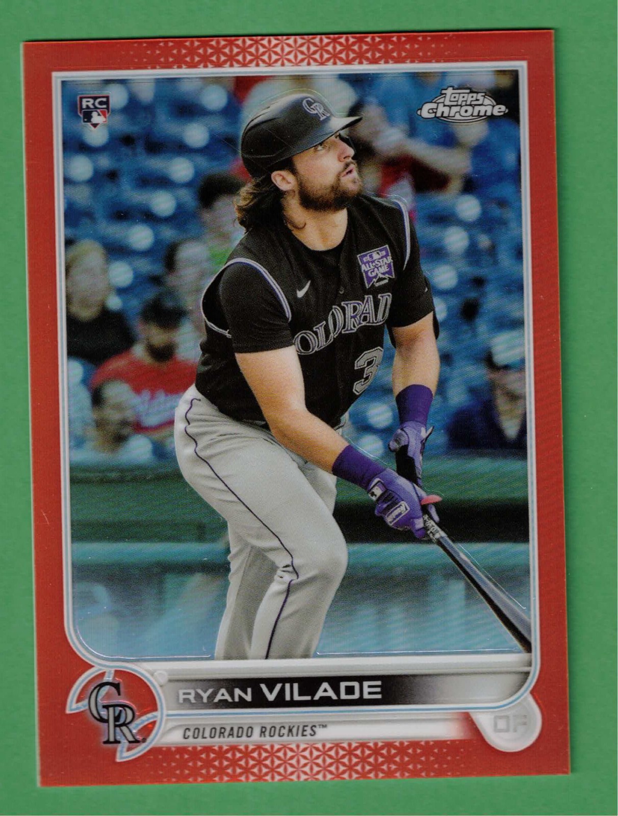 2022 TOPPS CHROME RYAN VILADE ORANGE REFRACTOR ROOKIE RC 21/25 #85 ROCKIES