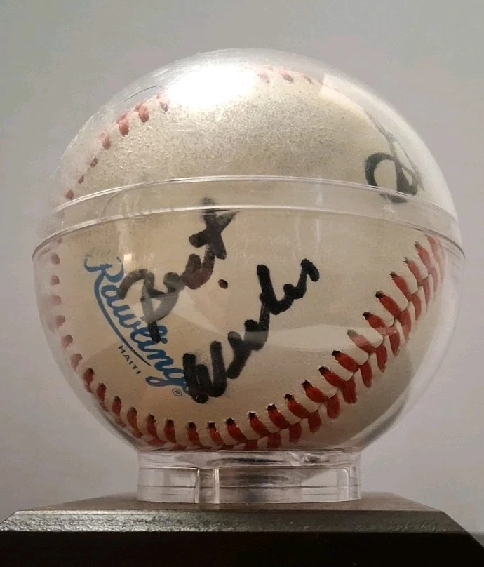 Béisbol autografiado por Gorman Thomas de los Cerveceros de Milwaukee Foto 2 de 4