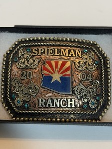 2004 Sheridan Buckle Co. Customized Belt Buckle Arizona 4.5\