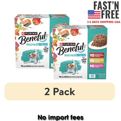 (2 Pack) Purina Beneful Small Breed Wet Dog Food, Beef, Chicken, Salmon, 3 oz