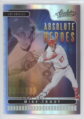 2020 Panini Absolute Heroes Silver 43/99 Mike Trout #AH1 1b3