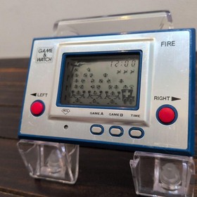 Nintendo Game & Watch Silver Series Fire RC-04 Wide Screen [Polarizing Replaced]