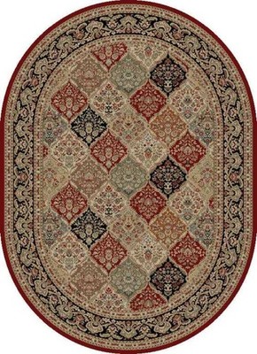 Traditional Persien 5x7 Patchwork Panel Flower  Actual: 5' 3'' x 7' 3''