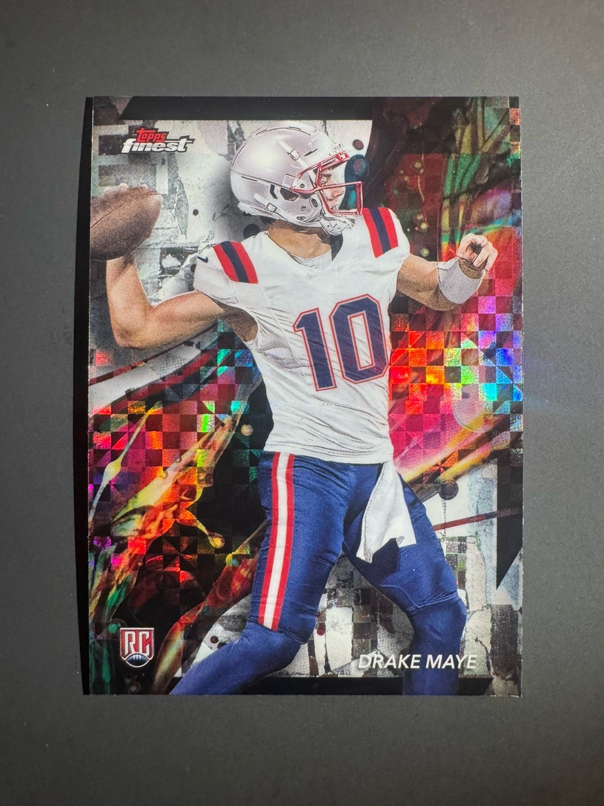 2024 Finest #62 Common Drake Maye Checkerboard Refractor