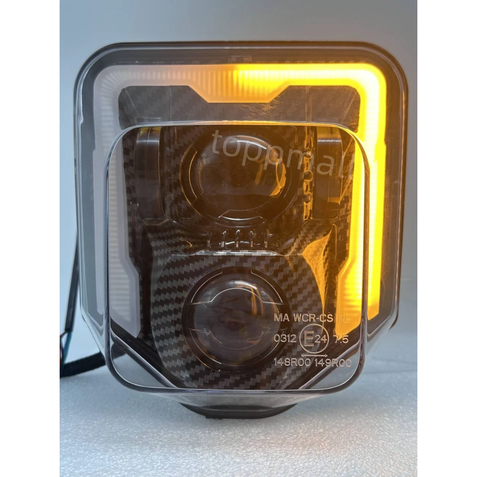 Faro LED con intermitente amarillo para Husqvarna FC 250/350/450 FE 250/450/701SM Foto 4 de 4
