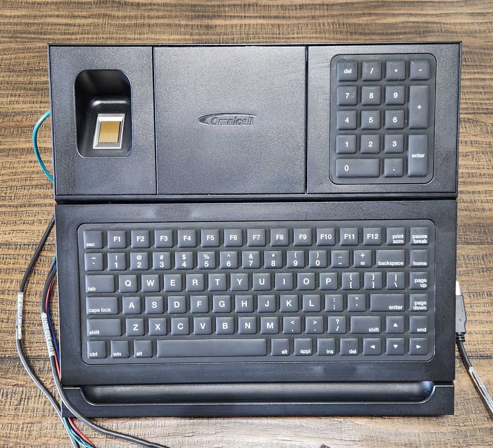 Omnicell xt cabinet usb keyboard & fingerprint scanner assembly | tested win 10