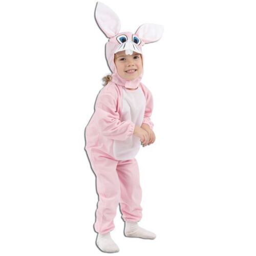 TODDLER PINK BUNNY RABBIT EASTER FANCY DRESS COSTUME - Picture 1 of 1