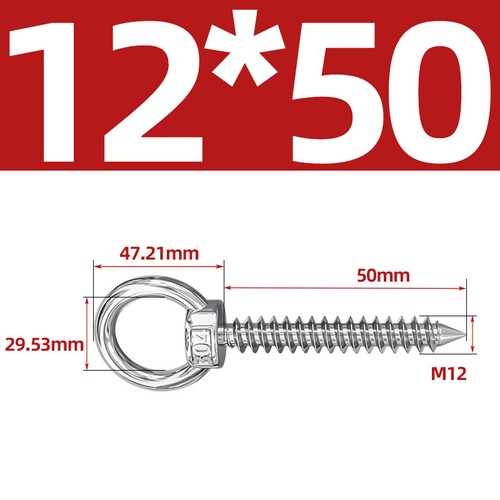 Hebeösenschraube A2 304 Edelstahl Holzschraube Marinequalität M4 bis M12 - Bild 48 von 51