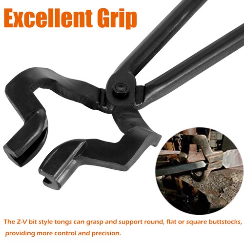 Pinzas para hacer cuchillos Pinzas para herrero principiante Pinzas estilo V-Bit 16" Z - Imagen 3 de 7