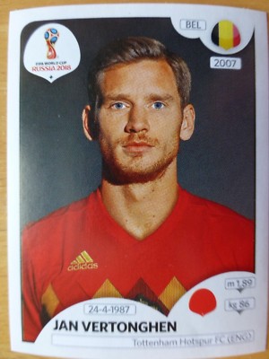 PANINI FIFA WM 2018 Sticker-Nr. 517 Jan Vertonghen   NEU