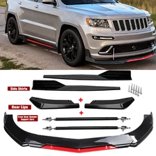 For Jeep Grand Cherokee Front Rear Bumper Lip Spoiler Splitter Body Kits K