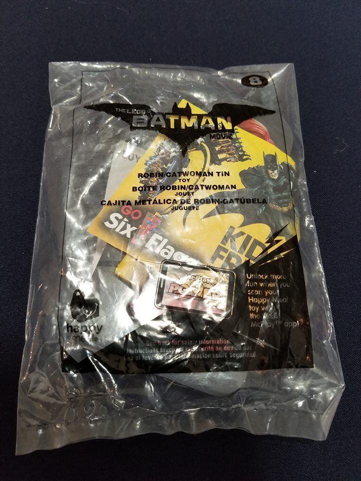 NEW! 2017 McDonalds DC Comics The Lego Batman Movie #8 ROBIN / CATWOMAN TIN Toy